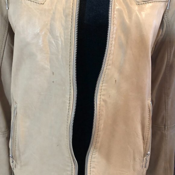 KOC Tan Lightweight Leather Jacket - Picture 3 of 8